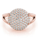 Multi-Row Round Cluster Diamond Ring