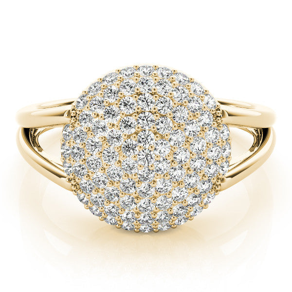 Multi-Row Round Cluster Diamond Ring