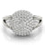 Multi-Row Round Cluster Diamond Ring