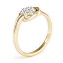 Cluster Love Knot Diamond Ring