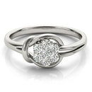 Cluster Love Knot Diamond Ring