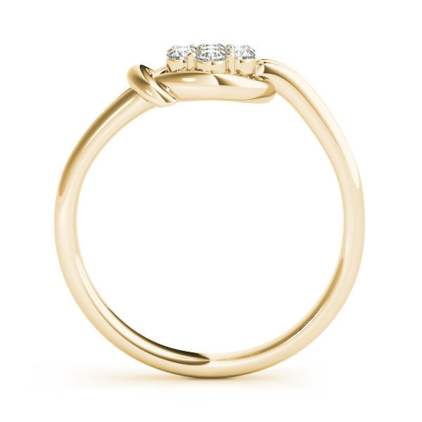Cluster Love Knot Diamond Ring