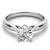 Round Solitaire Hidden Diamond Engagement Ring