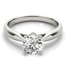 Round Solitaire Hidden Diamond Engagement Ring