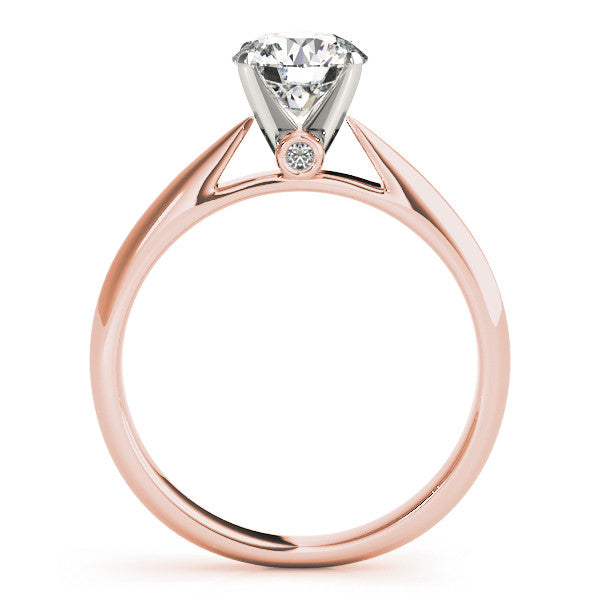 Round Solitaire Hidden Diamond Engagement Ring