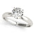 Round Solitaire Hidden Diamond Engagement Ring