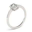 Emerald Halo Pavé Engagement Ring