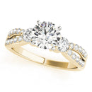 Round Trilogy Multi-Row Pavé Engagement Ring