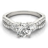 Round Trilogy Multi-Row Pavé Engagement Ring DiamondStatus