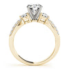 Round Trilogy Multi-Row Pavé Engagement Ring DiamondStatus