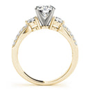 Round Trilogy Multi-Row Pavé Engagement Ring