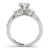 Round Trilogy Multi-Row Pavé Engagement Ring DiamondStatus