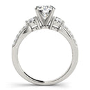 Round Trilogy Multi-Row Pavé Engagement Ring