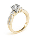 Round Trilogy Multi-Row Pavé Engagement Ring