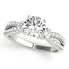 Round Trilogy Multi-Row Pavé Engagement Ring DiamondStatus