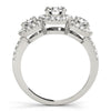 Round Trilogy Halo Pavé Engagement Ring DiamondStatus