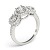 Round Trilogy Halo Pavé Engagement Ring DiamondStatus