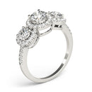 Round Trilogy Halo Pavé Engagement Ring