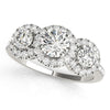 Round Trilogy Halo Pavé Engagement Ring DiamondStatus