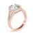 Oval Halo Multi-Row Pavé Engagement Ring