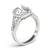Oval Halo Multi-Row Pavé Engagement Ring