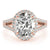 Oval Halo Multi-Row Pavé Engagement Ring