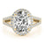 Oval Halo Multi-Row Pavé Engagement Ring