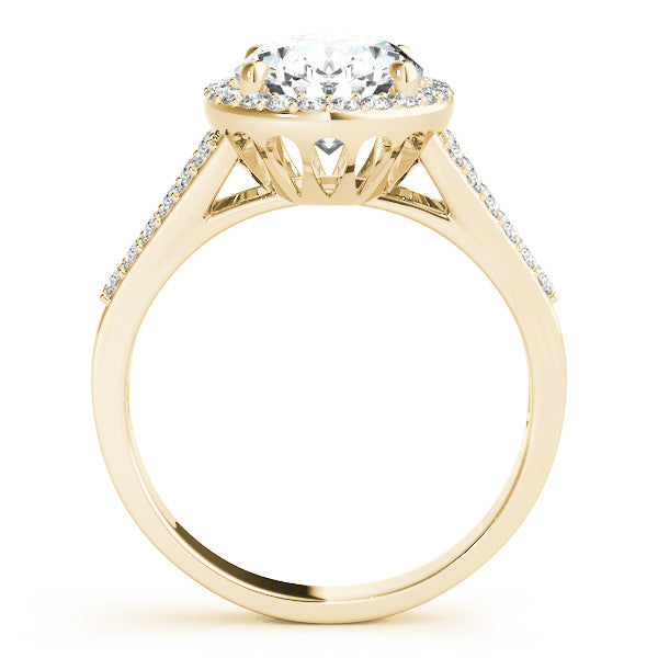 Oval Halo Multi-Row Pavé Engagement Ring