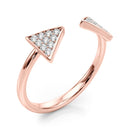 Open Arrow Cluster Diamond Ring