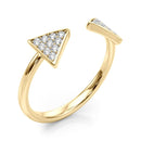 Open Arrow Cluster Diamond Ring