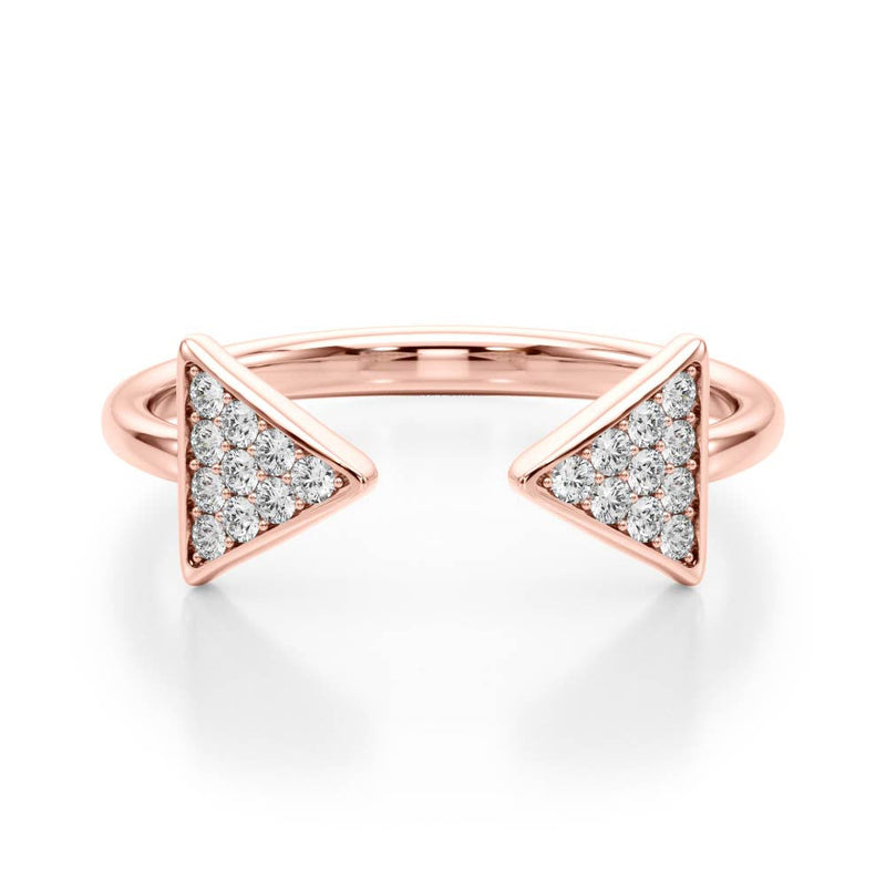 Open Arrow Cluster Diamond Ring