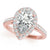 Pear Halo Pavé Engagement Ring