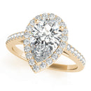 Pear Halo Pavé Engagement Ring