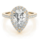 Pear Halo Pavé Engagement Ring