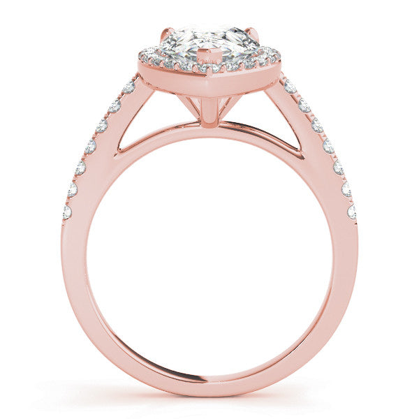 Pear Halo Pavé Engagement Ring
