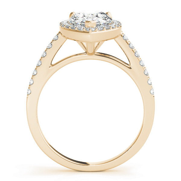 Pear Halo Pavé Engagement Ring
