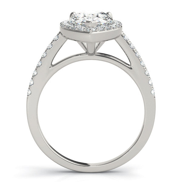 Pear Halo Pavé Engagement Ring
