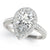 Pear Halo Pavé Engagement Ring