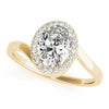 Oval Halo Bypass Engagement Ring DiamondStatus