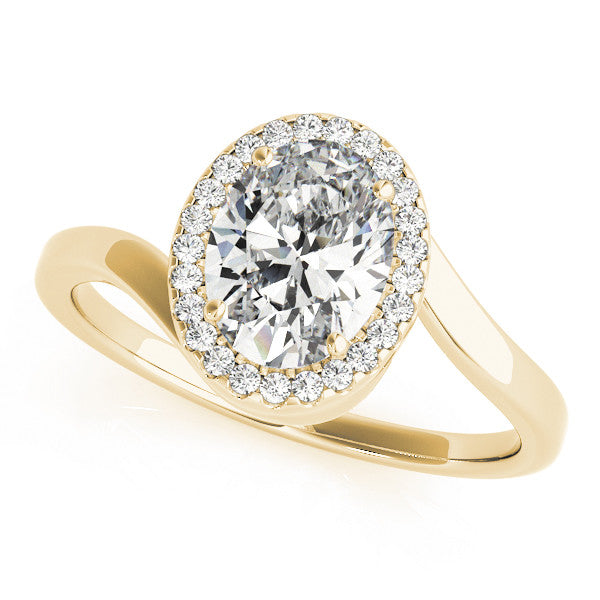 Oval Halo Bypass Engagement Ring