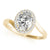Oval Halo Bypass Engagement Ring