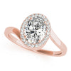 Oval Halo Bypass Engagement Ring DiamondStatus