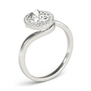 Oval Halo Bypass Engagement Ring
