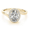 Oval Halo Bypass Engagement Ring DiamondStatus