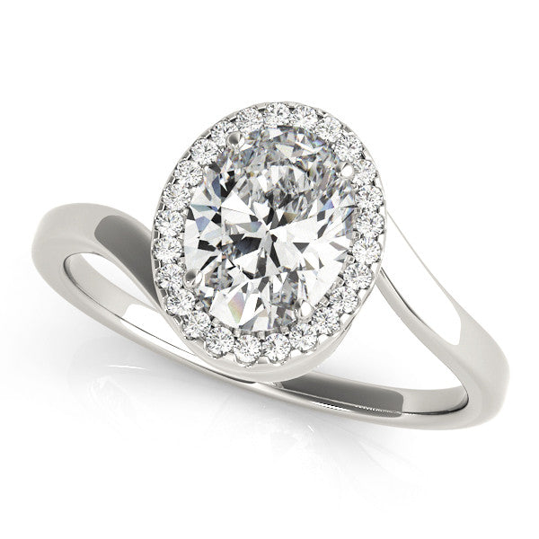 Oval Halo Bypass Engagement Ring
