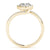 Round Halo Bypass Pavé Engagement Ring