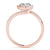 Round Halo Bypass Pavé Engagement Ring