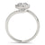 Round Halo Bypass Pavé Engagement Ring