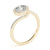 Round Halo Bypass Pavé Engagement Ring
