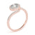 Round Halo Bypass Pavé Engagement Ring